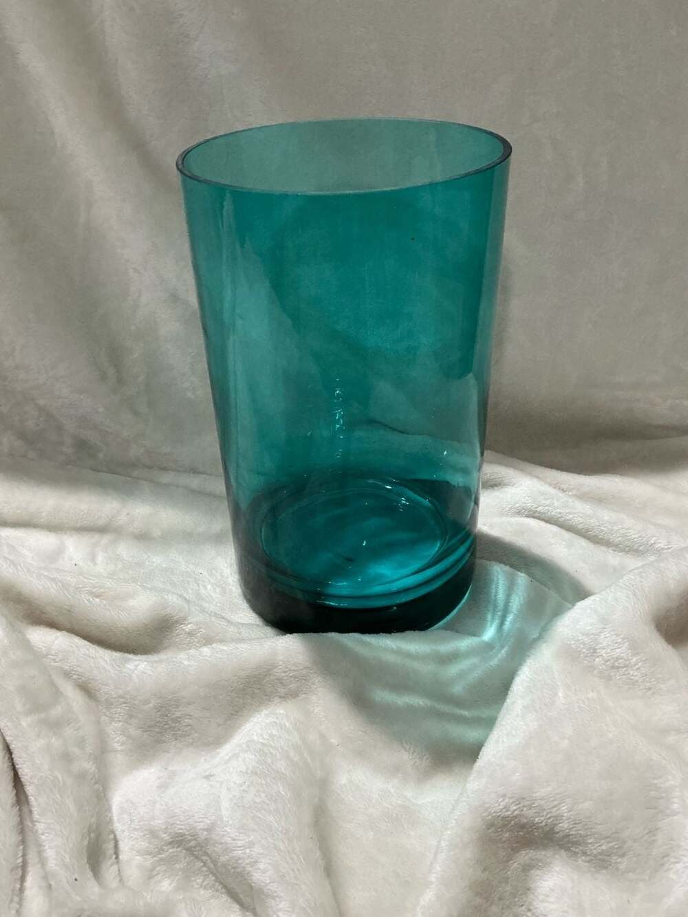 Vintage oval Emerald Green Glass Planters Vase